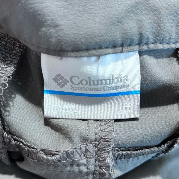 COLUMBIA Sz 8 Long Omni Shade Straight Leg Pockets Hiking Pants in Grey NEW - Picture 9 of 12
